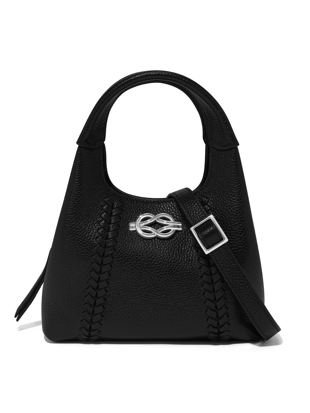 Brighton Suri Small Cross Body Bag Black Leather Top-Handle Shoulder Bag